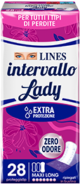 Pacchetto proteggislip LINES Intervallo Lady Plus Maxi Long da 28 pezzi